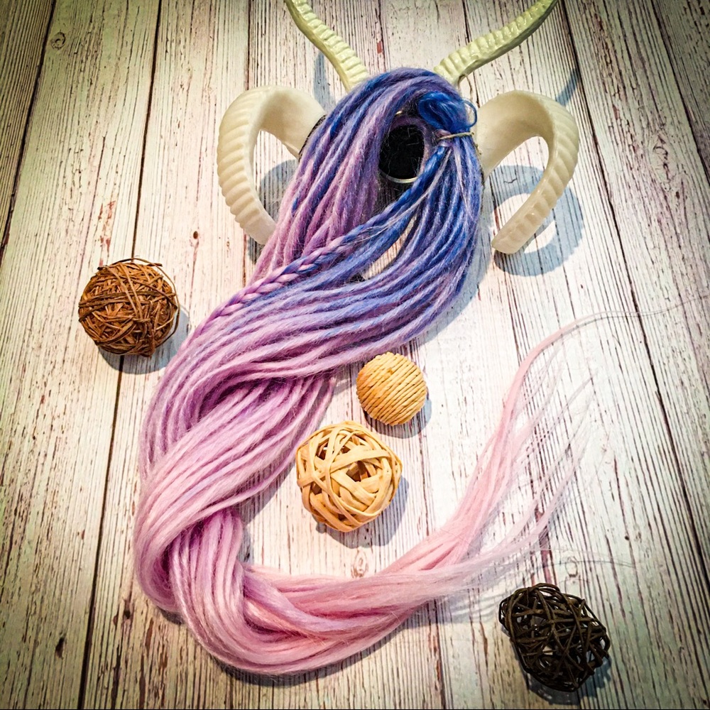 30 DE Periwinkle/baby pink (60 ends) dreads
